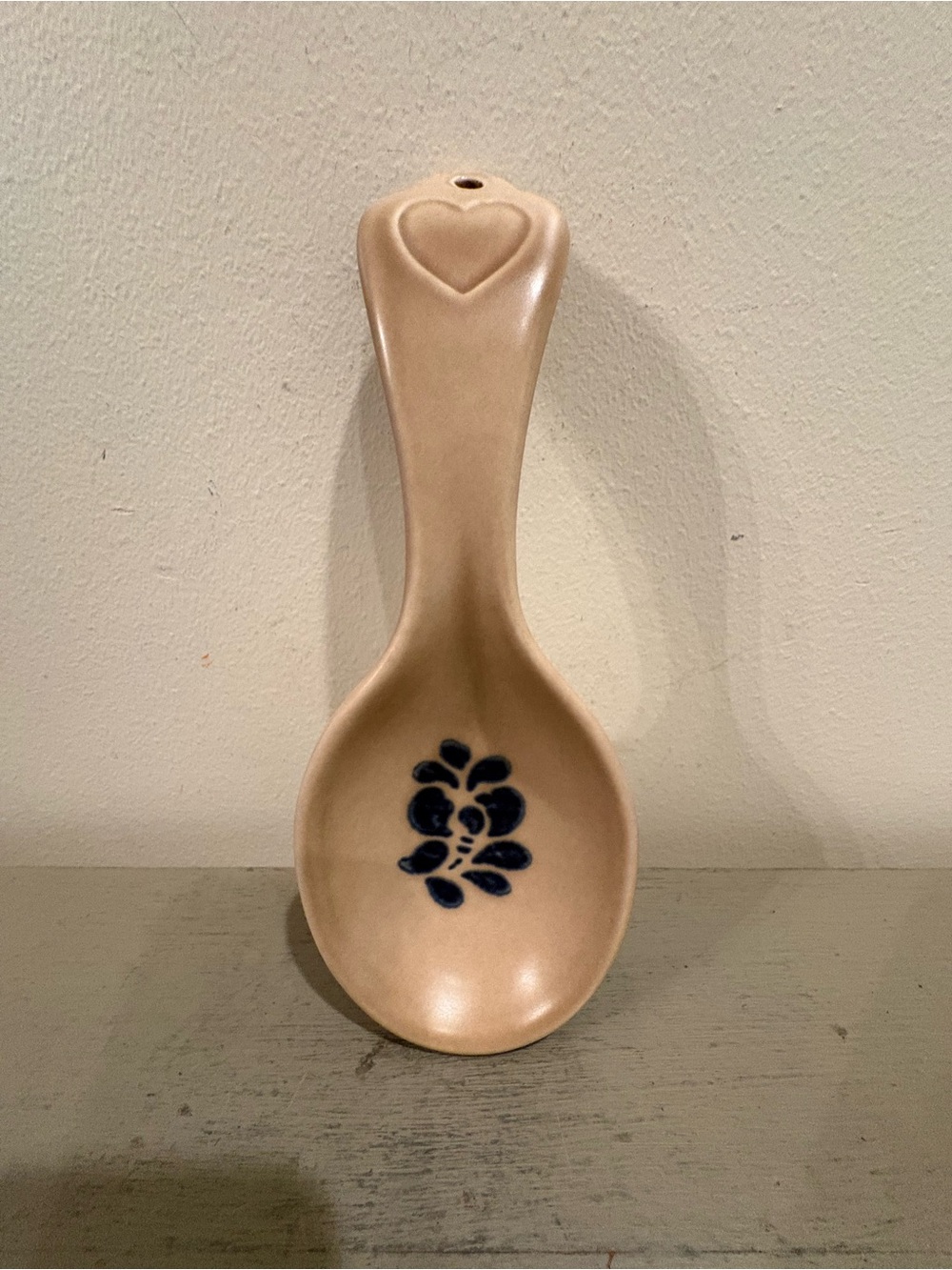 VTG Pfaltzgraff Folk Art Stoneware Spoon Rest